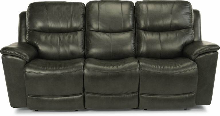flexsteel cade leather power reclining sofa