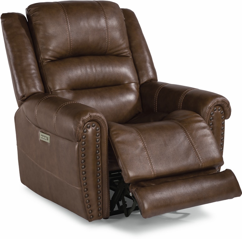 Flexsteel Oscar Leather Power Recliner with Power Headrest 159150PH
