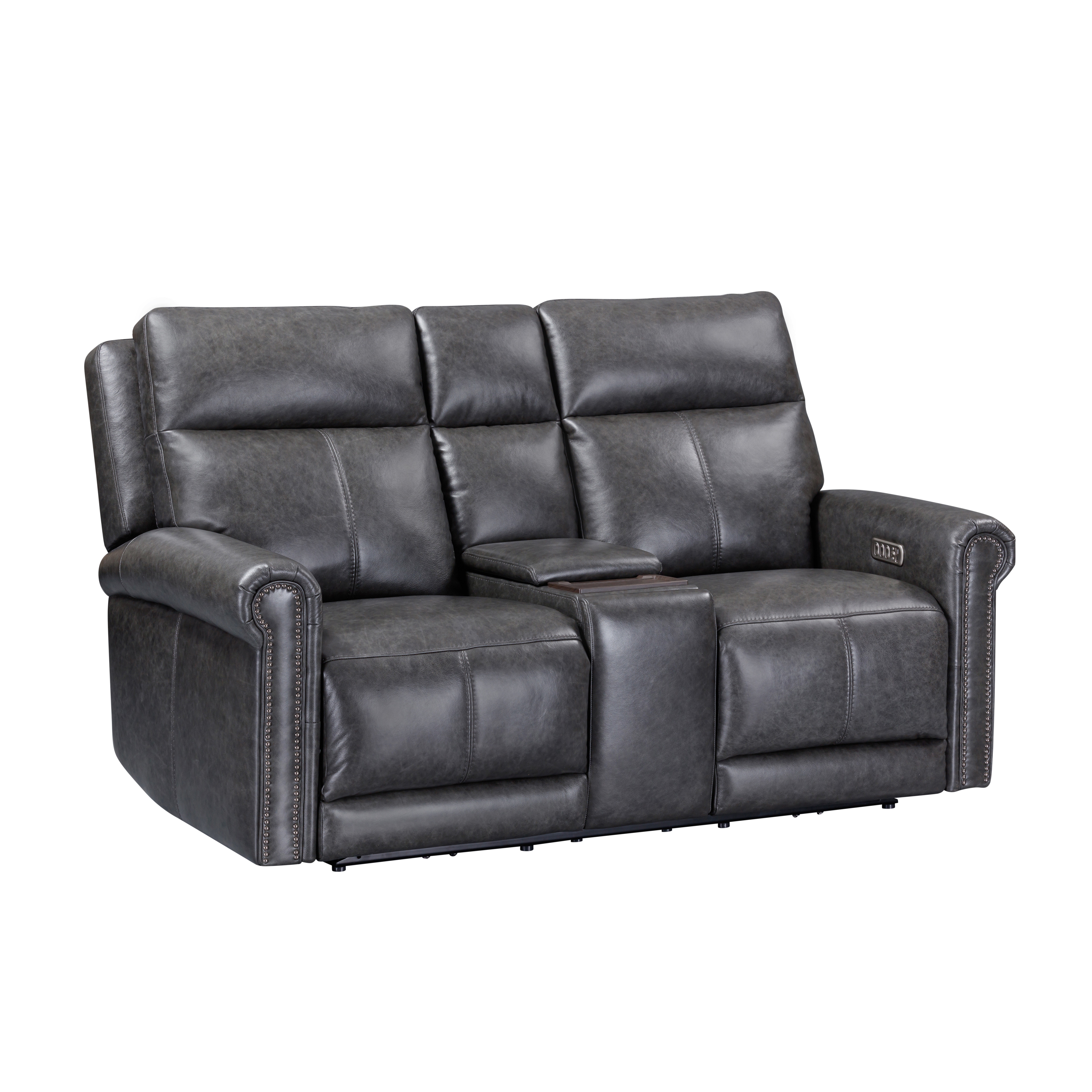 Flexsteel Power Reclining Loveseat with Console, Power Headrests & Lumbar 1645-64PH-706-03