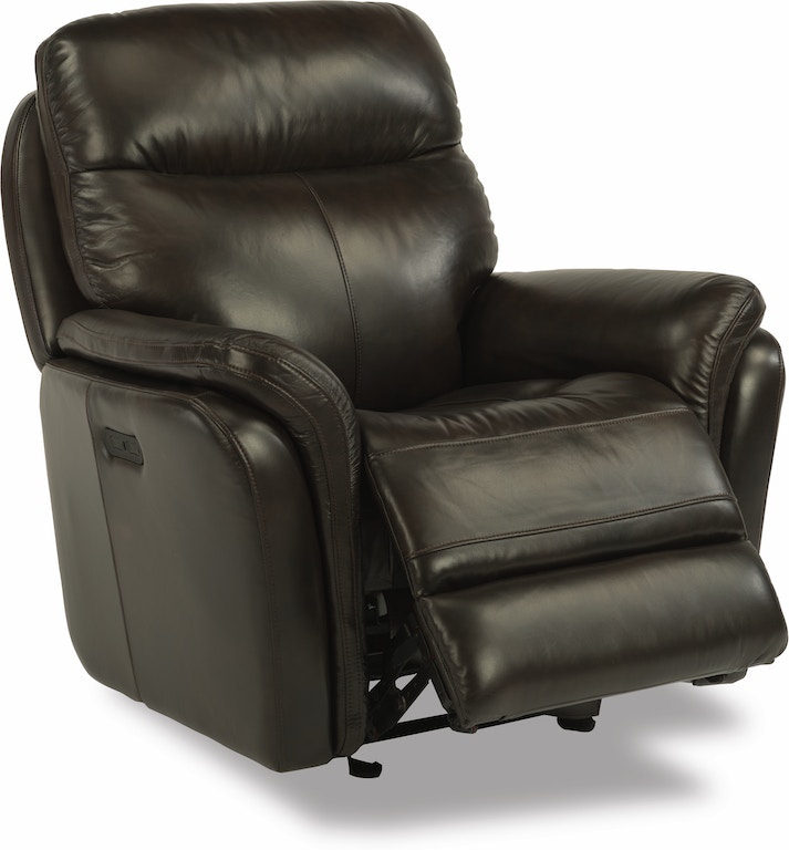 Flexsteel Zoey Leather Power Gliding Recliner with Power Headrest 1653