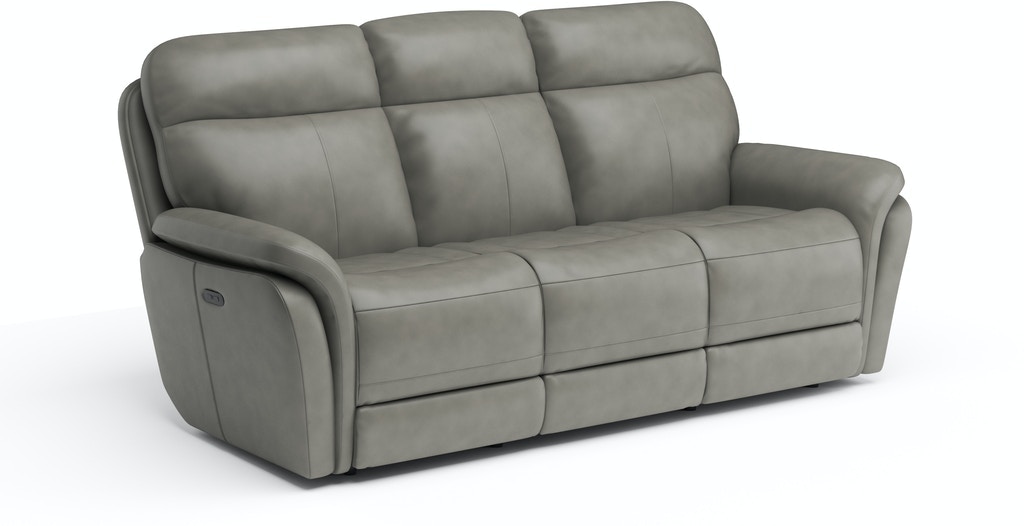 Flexsteel Zoey Leather Power Reclining Sofa with Power Headrests 1653