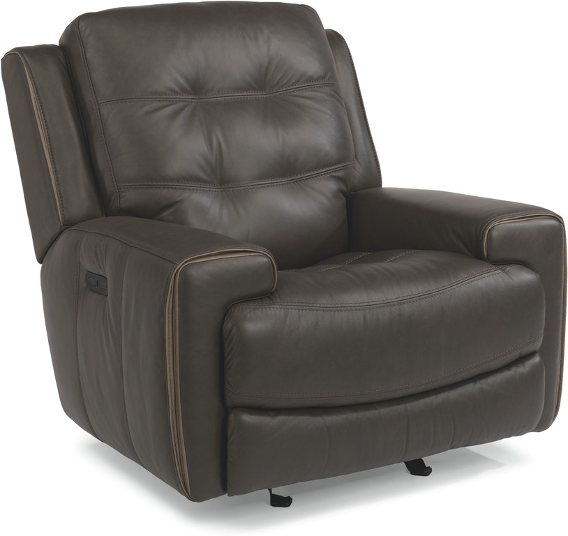 Flexsteel Wicklow Leather Power Gliding Recliner with Power