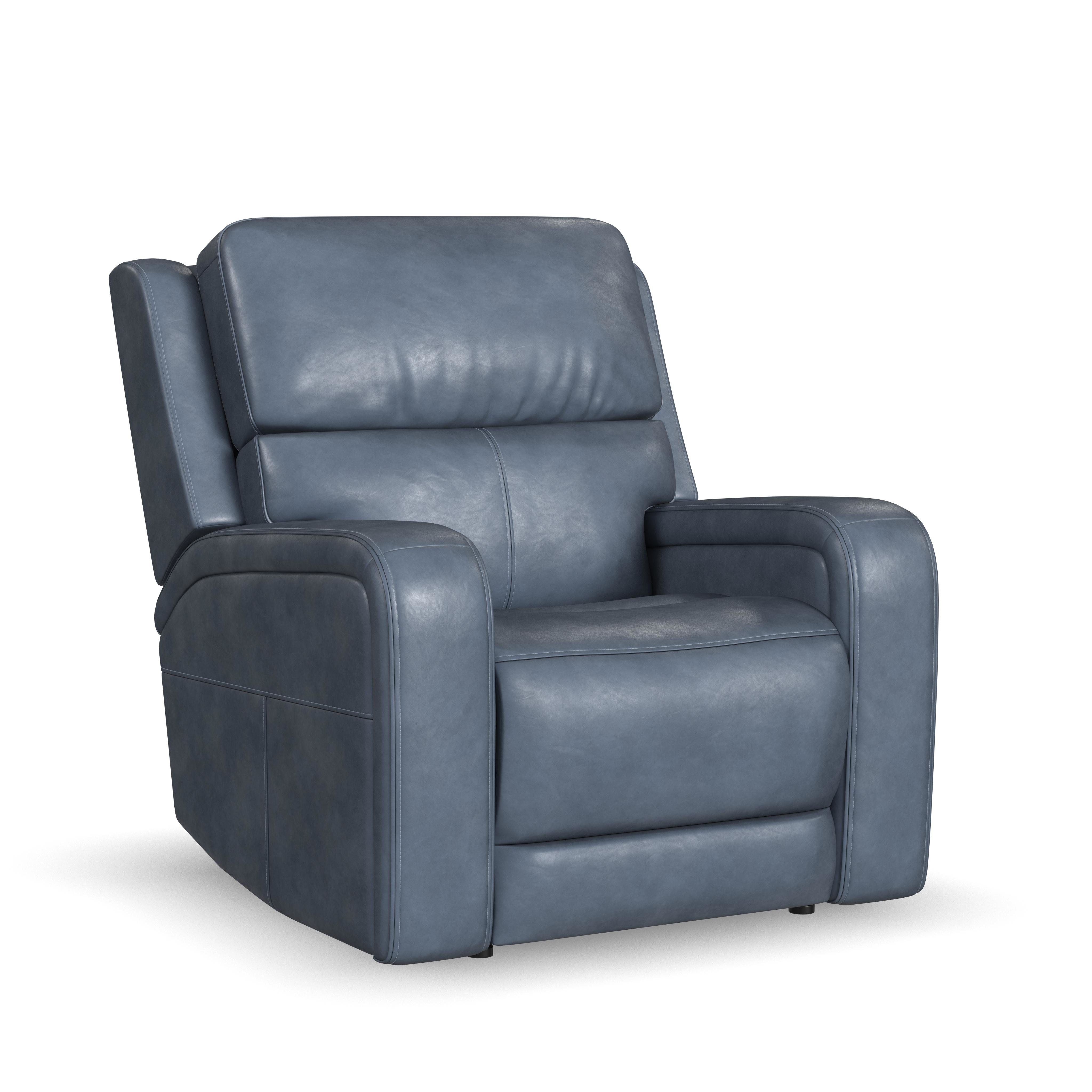 Flexsteel Power Recliner with Power Headrest, Lumbar, Heat & Massage 1750-50P5-734-40