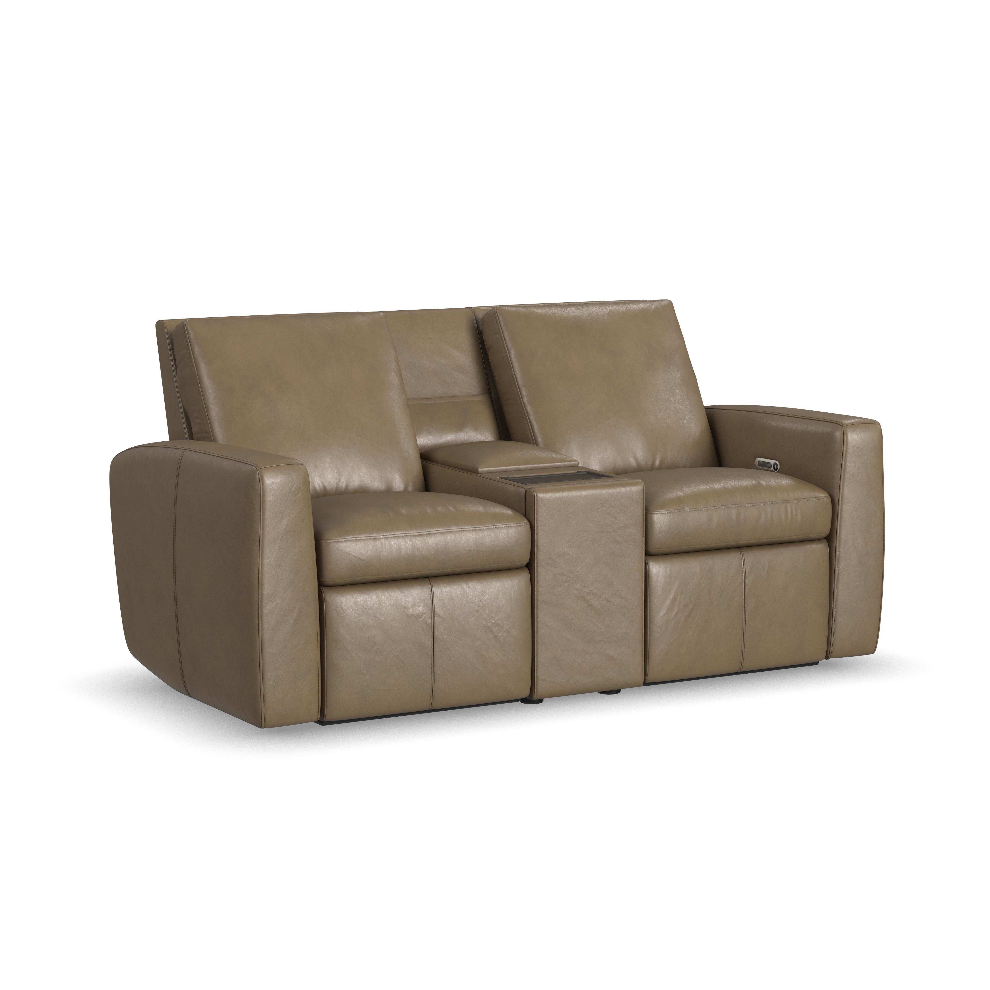 Flexsteel Aria Power Reclining Loveseat with Console