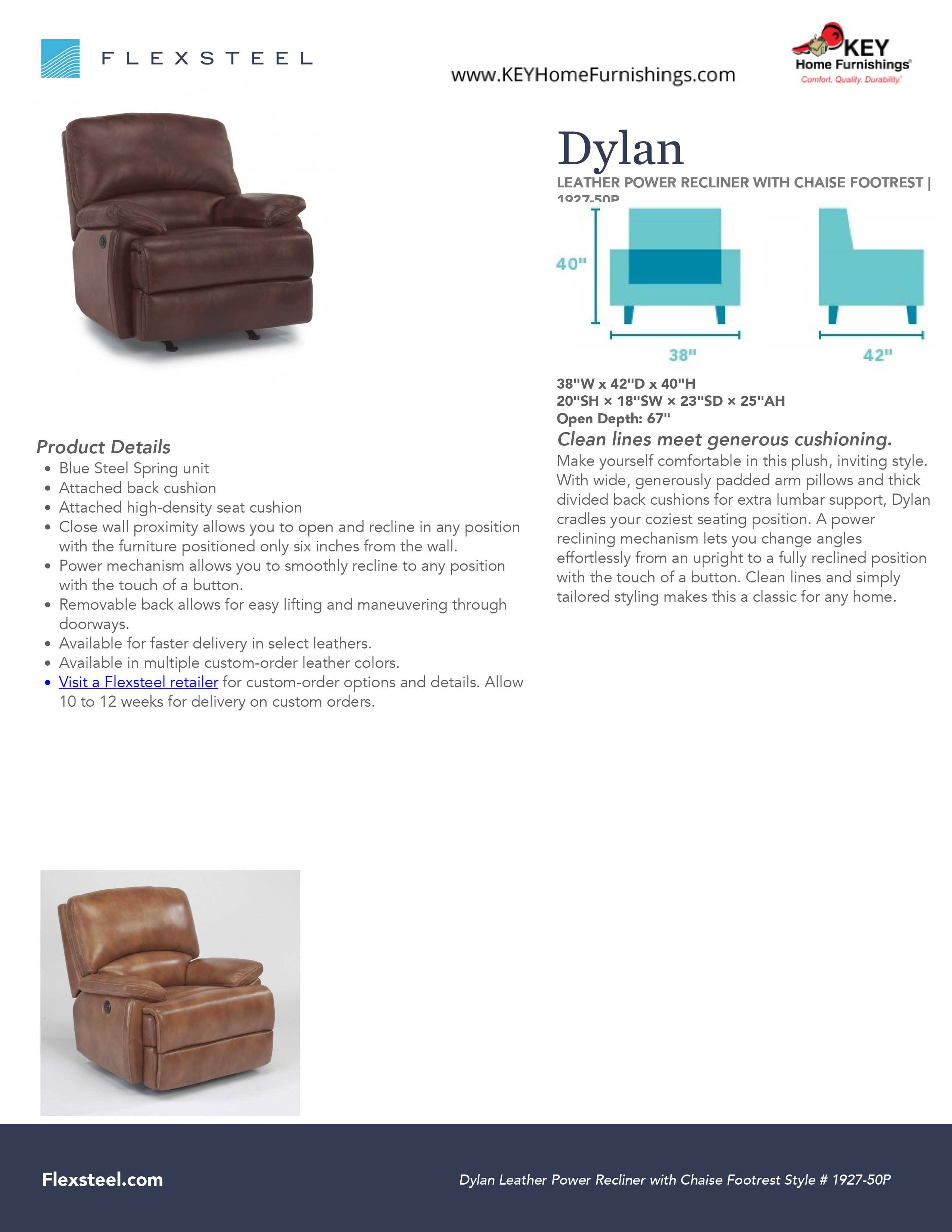 家具 at flex Flexsteel Latitudes-Fenwick 517923069 Casual Power Reclining Sofa
