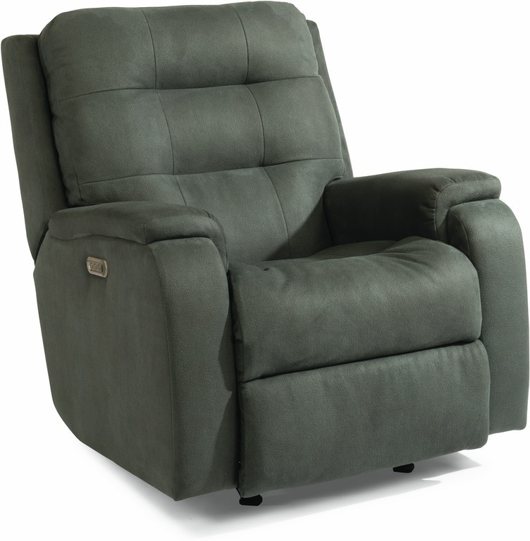 Flexsteel Arlo Power Rocking Recliner With Power Headrest And Lumbar ...