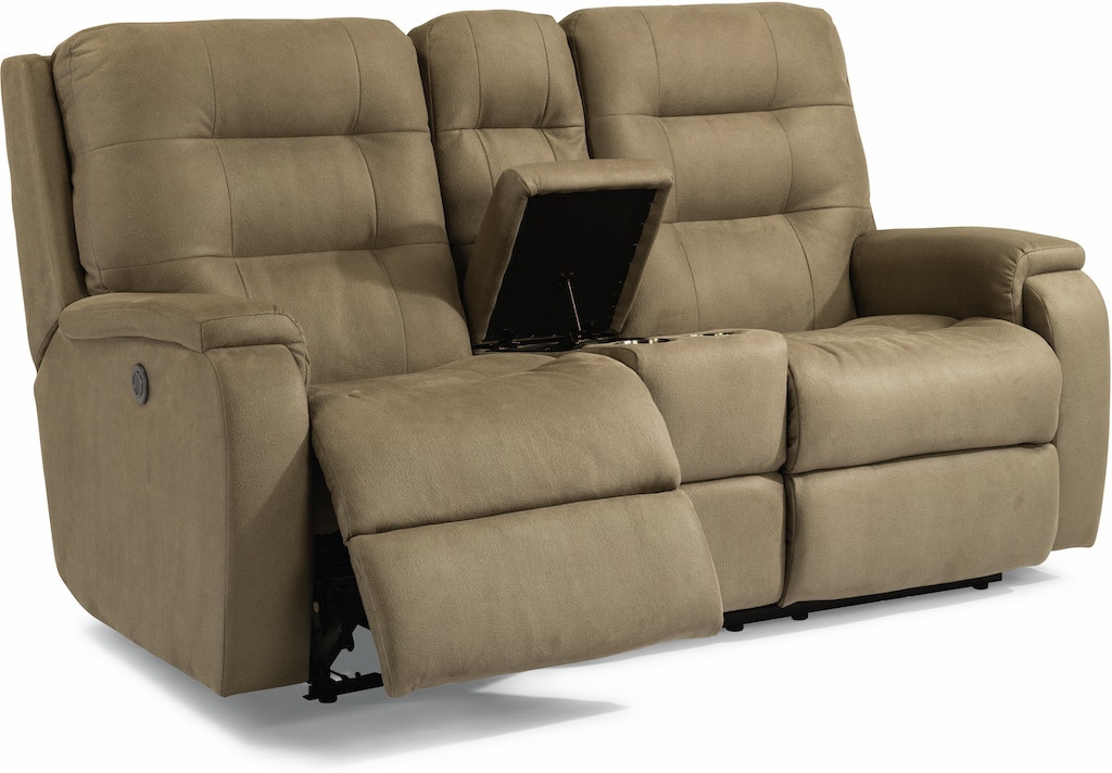 Flexsteel Aria Power Reclining Loveseat with Console - Thumbnail 4
