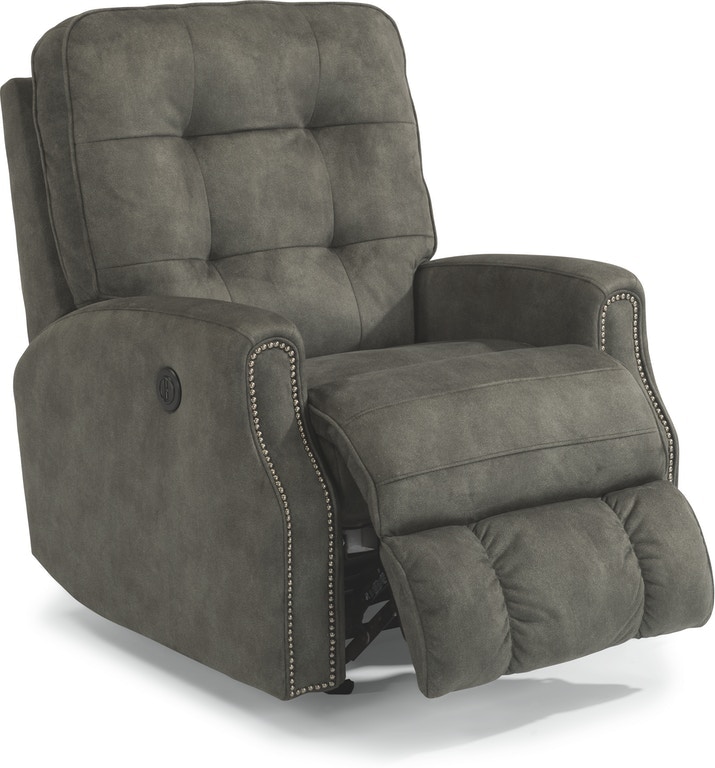 Flexsteel Devon Fabric Recliner With Nailhead Trim - Thumbnail 5