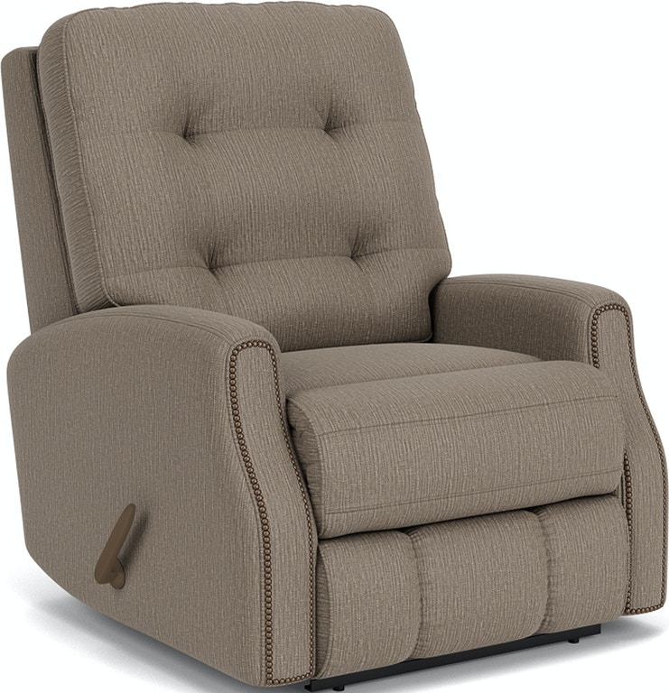 Flexsteel Devon Fabric Recliner With Nailhead Trim