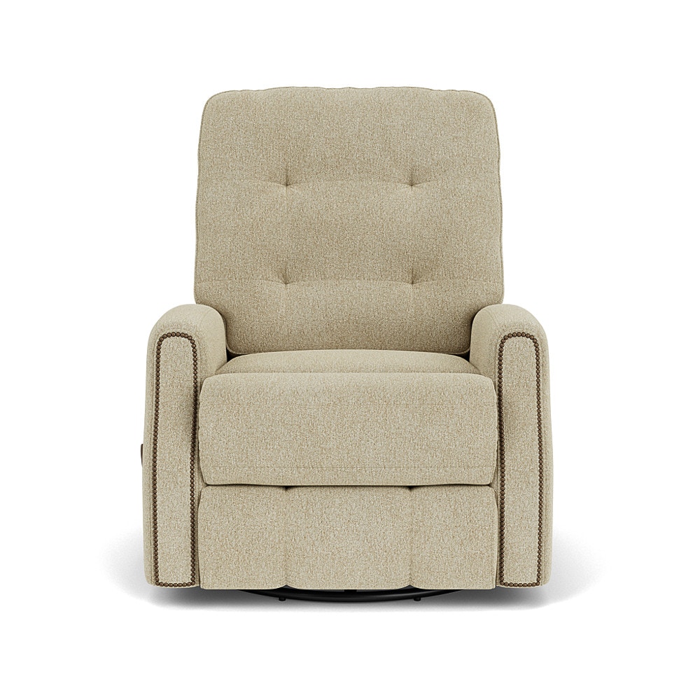 Flexsteel Devon Fabric Recliner With Nailhead Trim - Thumbnail 2