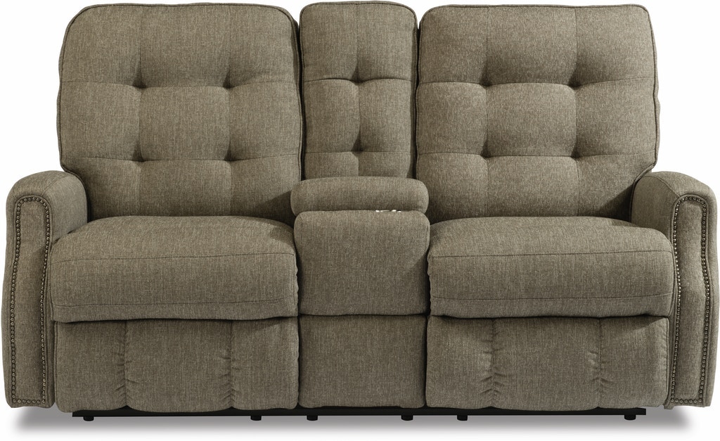 Flexsteel Devon Fabric Reclining Loveseat - Thumbnail 4