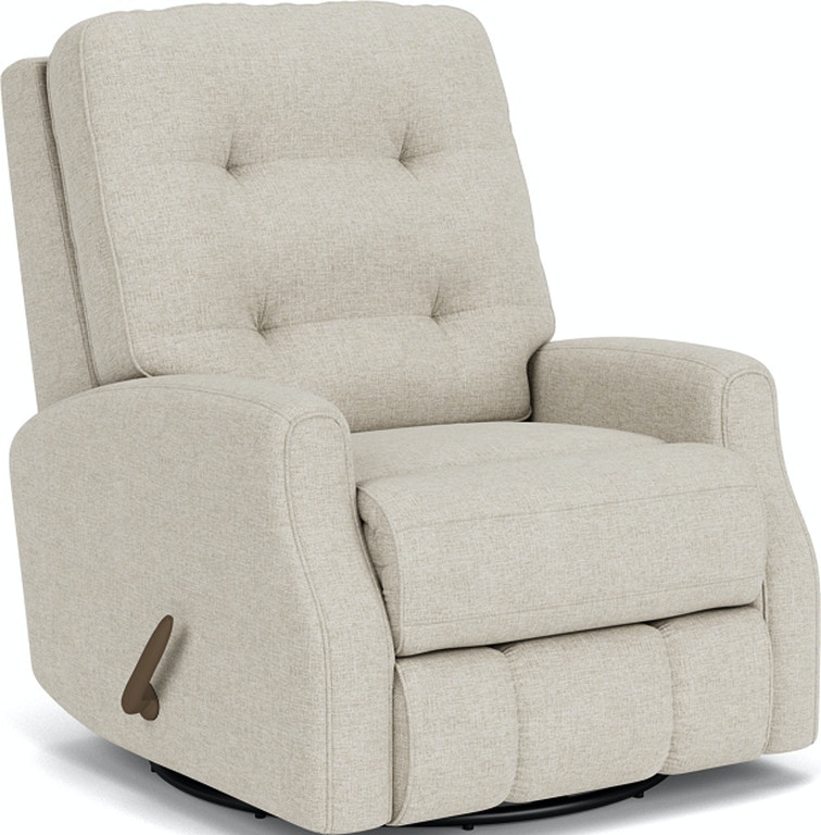 Flexsteel Chip Fabric Swivel Gliding Recliner - Thumbnail 2