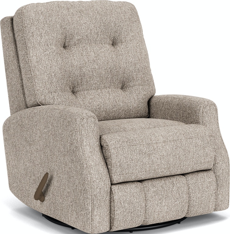 Flexsteel Chip Fabric Swivel Gliding Recliner - Thumbnail 3