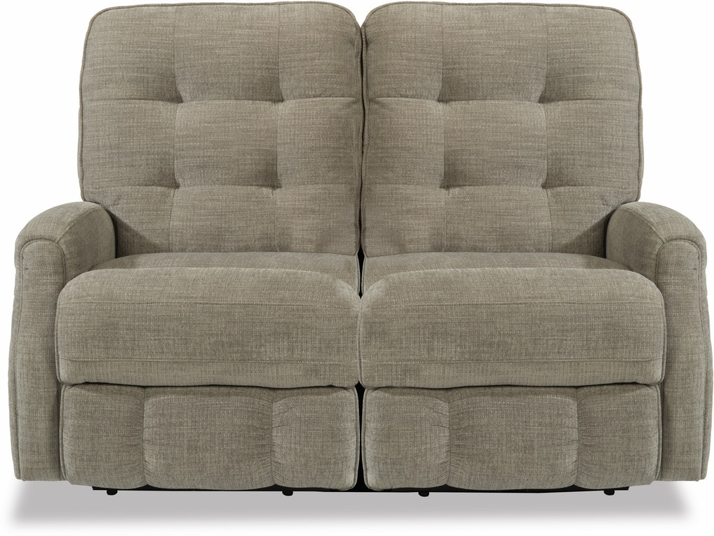 Flexsteel Devon Fabric Power Reclining Loveseat with Power Headrests - Thumbnail 4