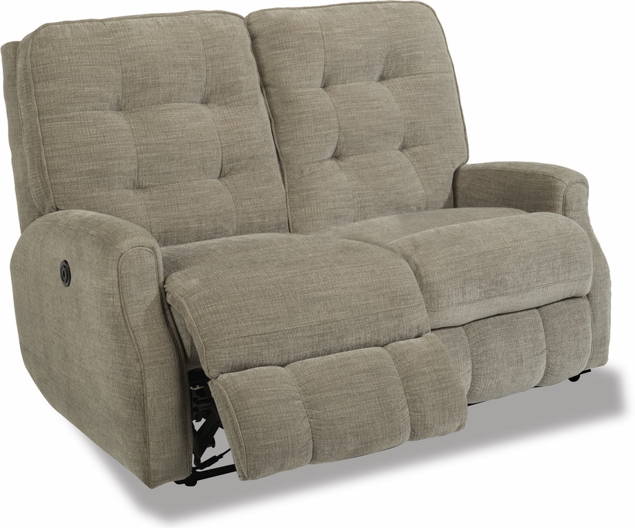 Flexsteel Devon Fabric Power Reclining Loveseat Without Nailhead Trim 288260M Portland, OR Key