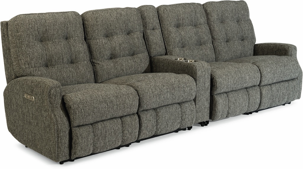 Flexsteel Power Reclining Sectional with Power Headrests 2882-SECTPH