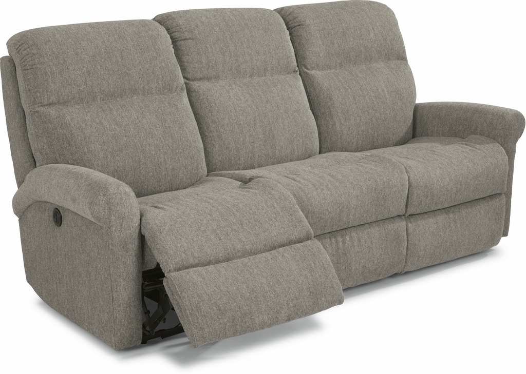 Flexsteel Davis Fabric Power Reclining Sofa with Power Headrests - Thumbnail 5