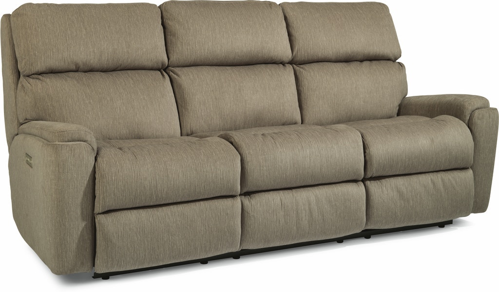 Flexsteel Fabric Power Reclining Sofa with Power Headrests 2904-62H