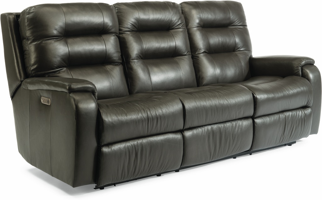 Flexsteel Power Reclining Sofa with Power Headrests and Lumbar 3810-62L