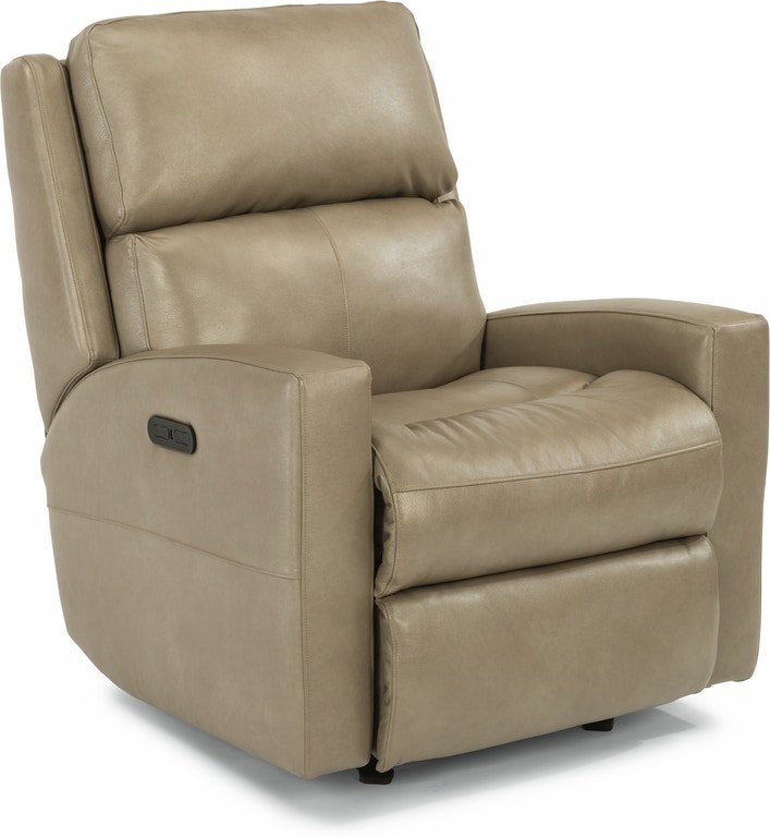 Flexsteel Leather Power Rocking Recliner with Power Headrest 3900-51H