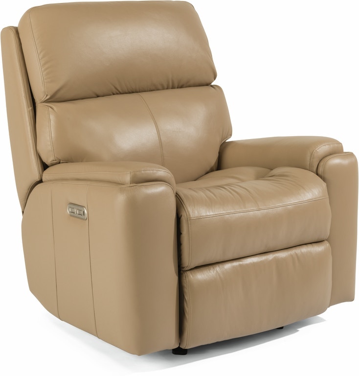 Flexsteel Leather Power Recliner with Power Headrest 3904-50H