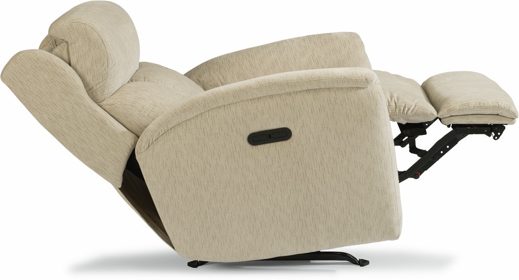 Flexsteel Minnie Fabric Power Recliner with Power Headrest