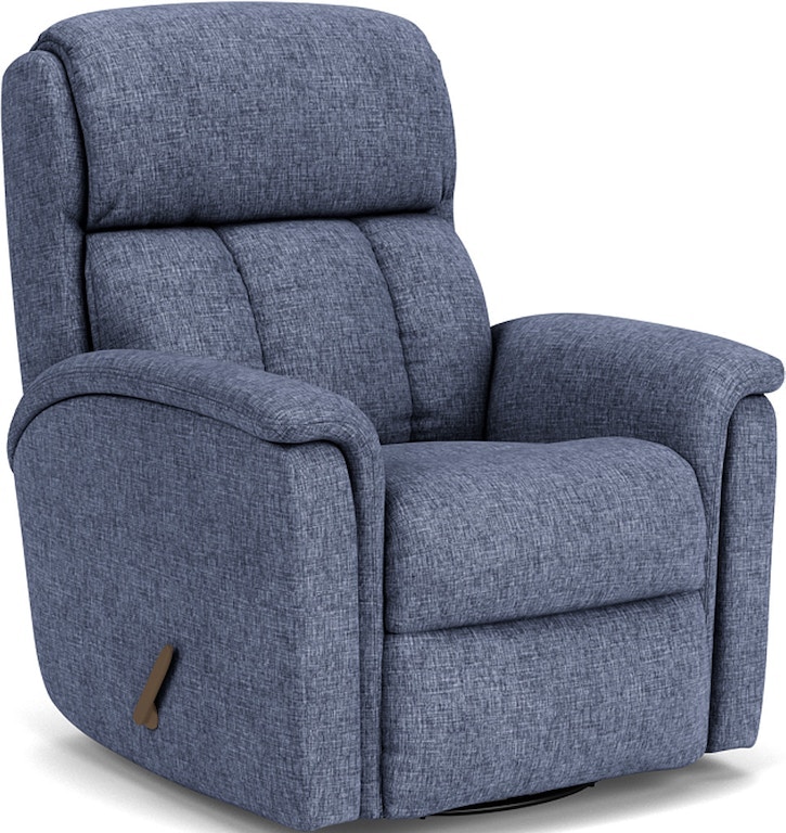 Flexsteel Chip Fabric Swivel Gliding Recliner - Thumbnail 4