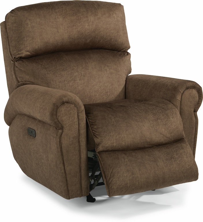 Flexsteel Langston Fabric Power Recliner with Power Headrest - Thumbnail 4