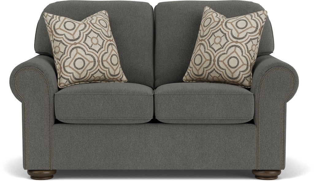 Flexsteel Preston Fabric Loveseat with Nailhead - Thumbnail 3