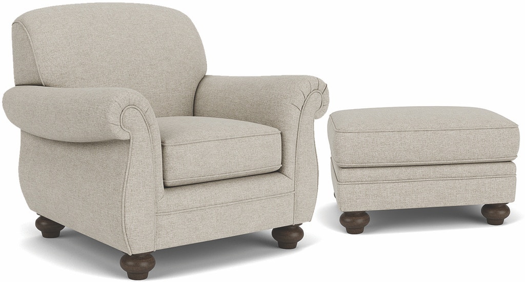 Flexsteel Winston Fabric Cocktail Ottoman - Thumbnail 4