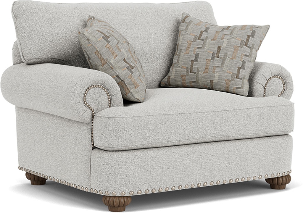 Flexsteel Patterson Fabric Chair With Nailhead Trim - Thumbnail 4