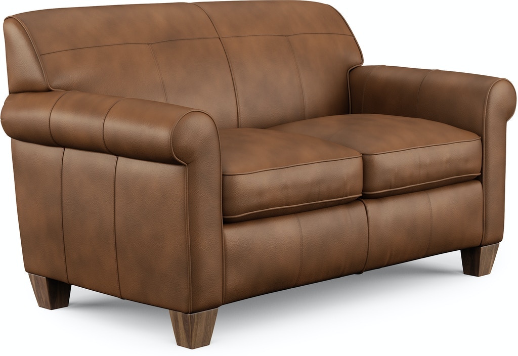 Flexsteel shop leather loveseat