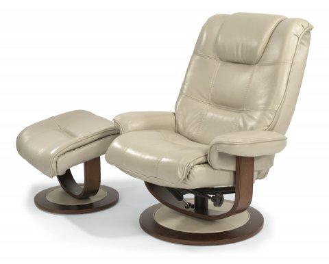 Flexsteel Spencer Leather Chair And Ottoman 1457CO Portland, OR