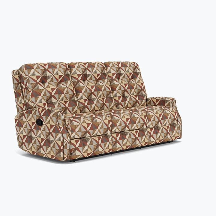 Flexsteel Devon Fabric Power Reclining Sofa with Power Headrests And