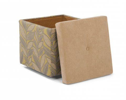 Flexsteel Kube Fabric And Kashmira Storage Ottoman 741609SK Portland