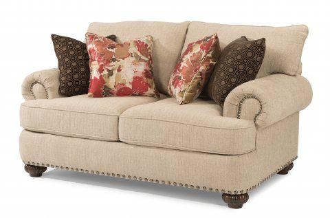 Flexsteel Patterson Fabric Loveseat With Nailhead Trim 732220