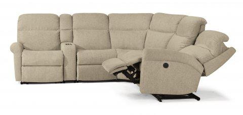 Flexsteel Davis Fabric Power Reclining Sectional 2902SECTP Portland