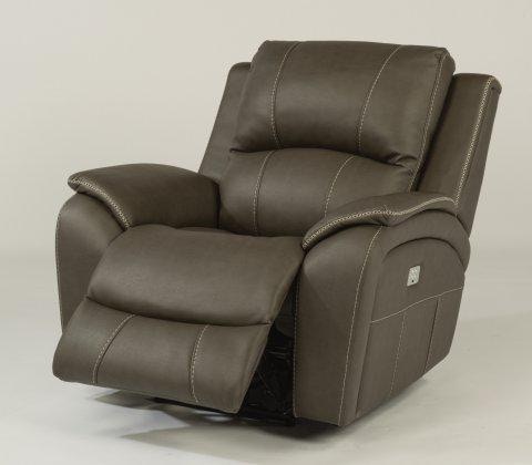 Flexsteel Marina Fabric Power Recliner with Power Headrest 120450PH
