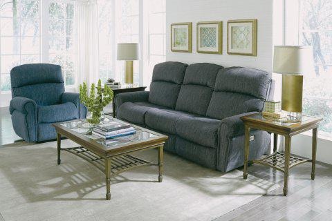 Flexsteel Langston Fabric Power Reclining Sofa with Power Headrests