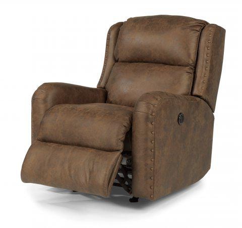 Flexsteel Fabric Power Rocking Recliner 4892-51M