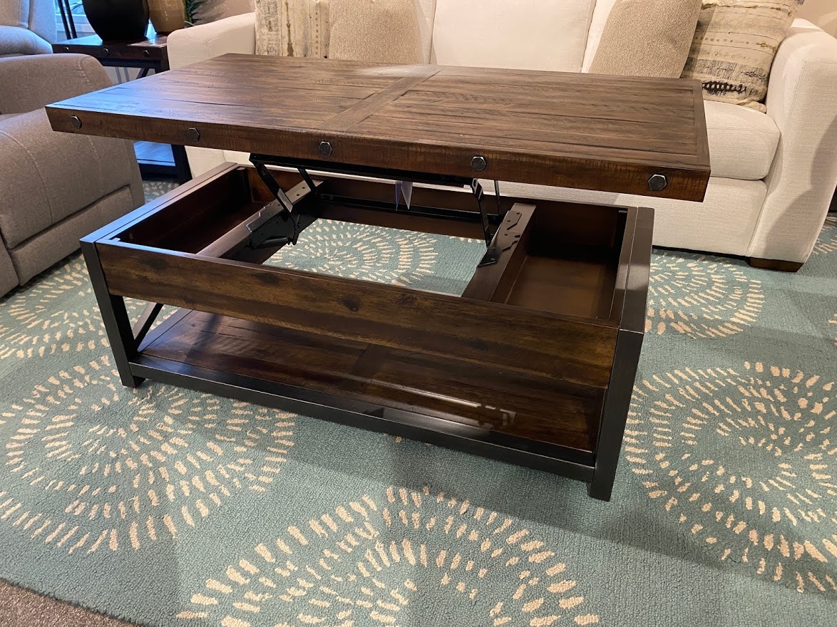 Rectangle lift deals top coffee table