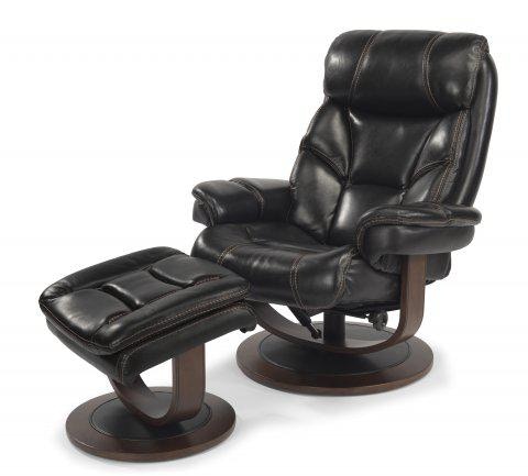 Flexsteel West Leather Chair And Ottoman 1453CO Portland, OR Key