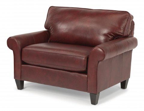 Deep leather online chair