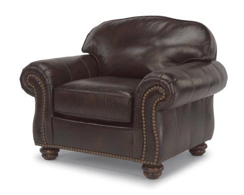 Leather chair with on sale nailhead trim