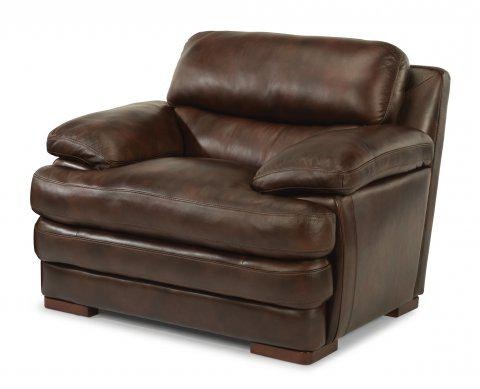 Flexsteel Dylan Leather Chair Without Nailhead Trim 1127 10 Portland OR Key Home Furnishings