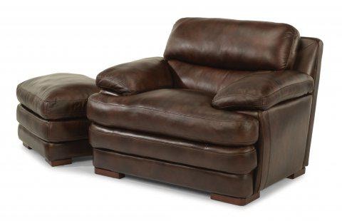 Flexsteel Dylan Leather Chair Without Nailhead Trim 1127 10