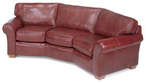  Flexsteel Vail Leather Conversation Sofa 3305-323 