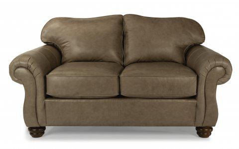 Flexsteel Bexley Leather Loveseat Without Nailhead Trim 364620
