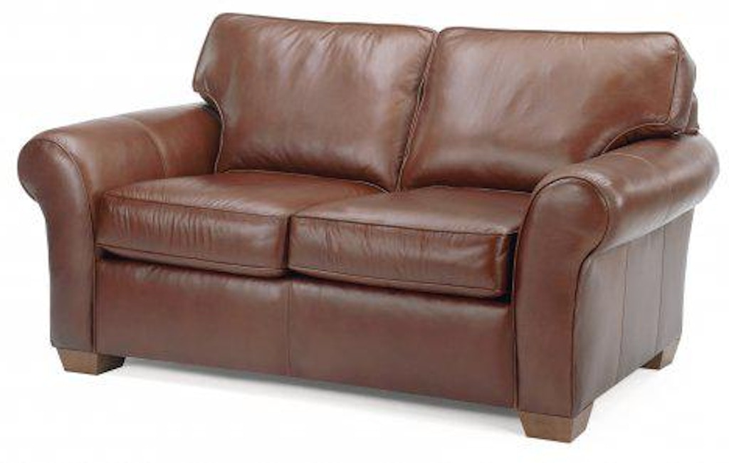 flexsteel vail leather love sofa price