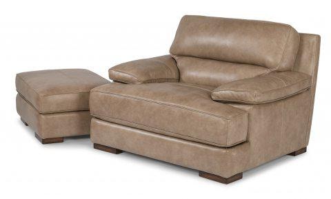 Flexsteel Jade Leather Ottoman 111308 Portland, OR Key Home